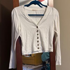 Marine Layer White Cardigan Buttoned Size Small